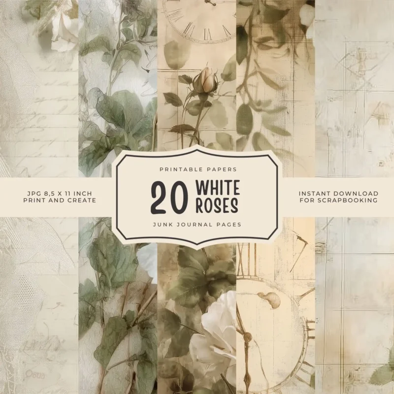 20 WHITE ROSES PAPERS