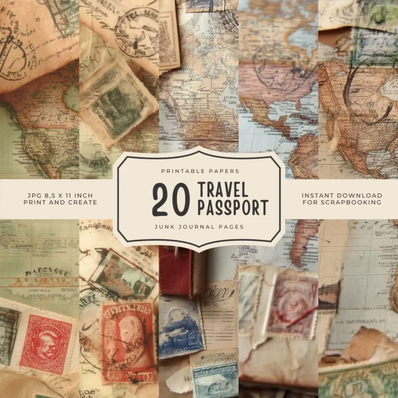 20 TRAVEL PASSPORT PAPERS